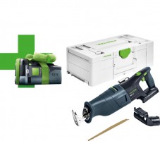 Festool 576947 RSC 18 EB-Basic 18V Cordless Reciprocating Saw Body Only With SYS3 L 187 Case + 1 x FOC 5Ah Battery £329.95